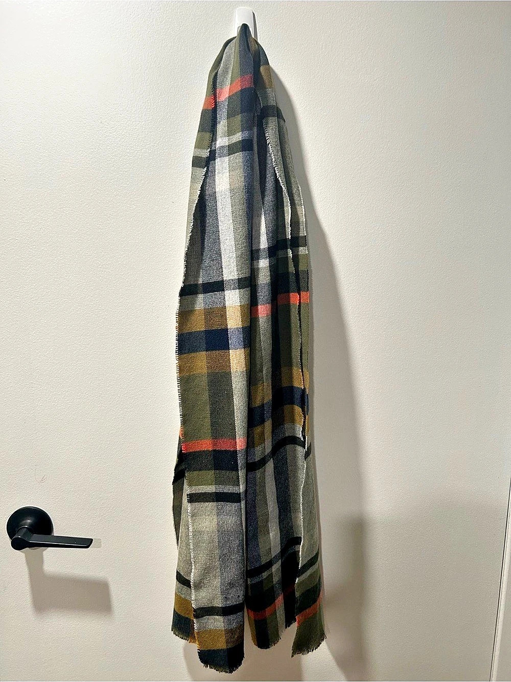 Indigo Oversized Multicolour Plaid Scarf Wrap